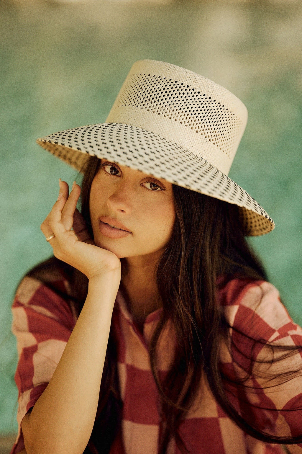 Lilith Panama Bucket Hat - Natural/Black