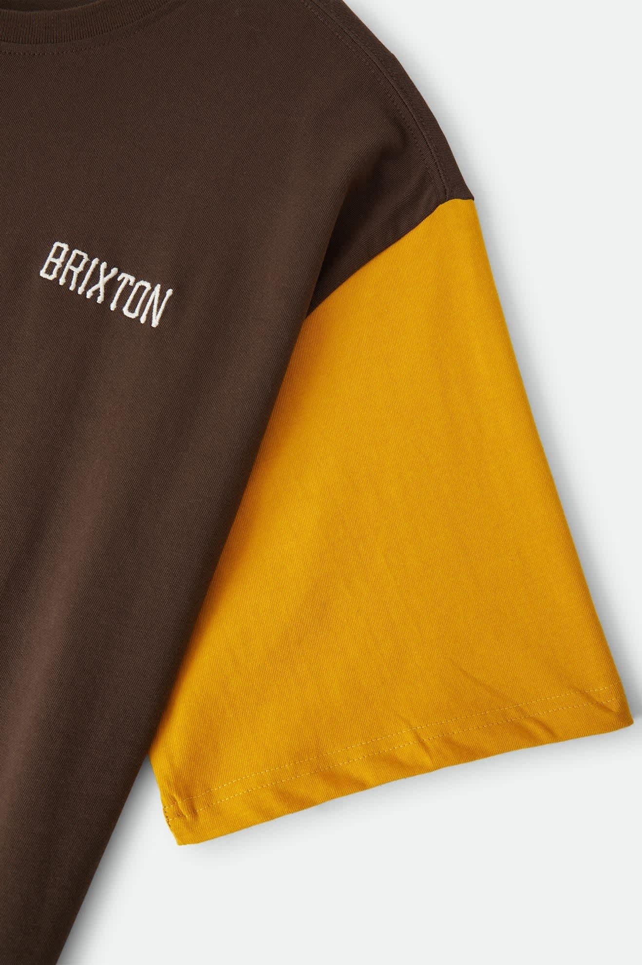 Boxy Baseball T-Shirt - Walnut Brown/Golden Hour
