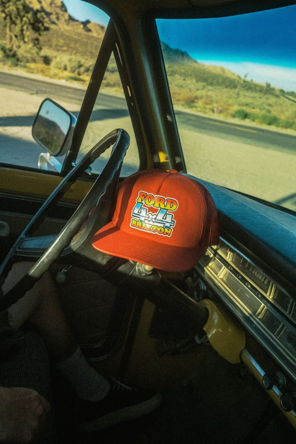 Ford 4x4 Chrome Trucker Hat - Rangoon Red