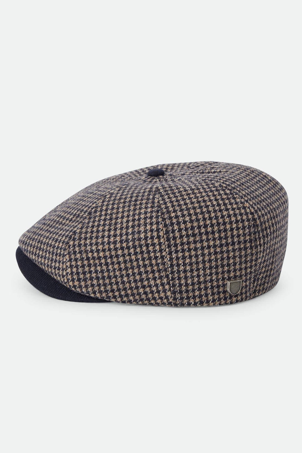 Brood Newsboy Cap - Navy/Sand Houndstooth