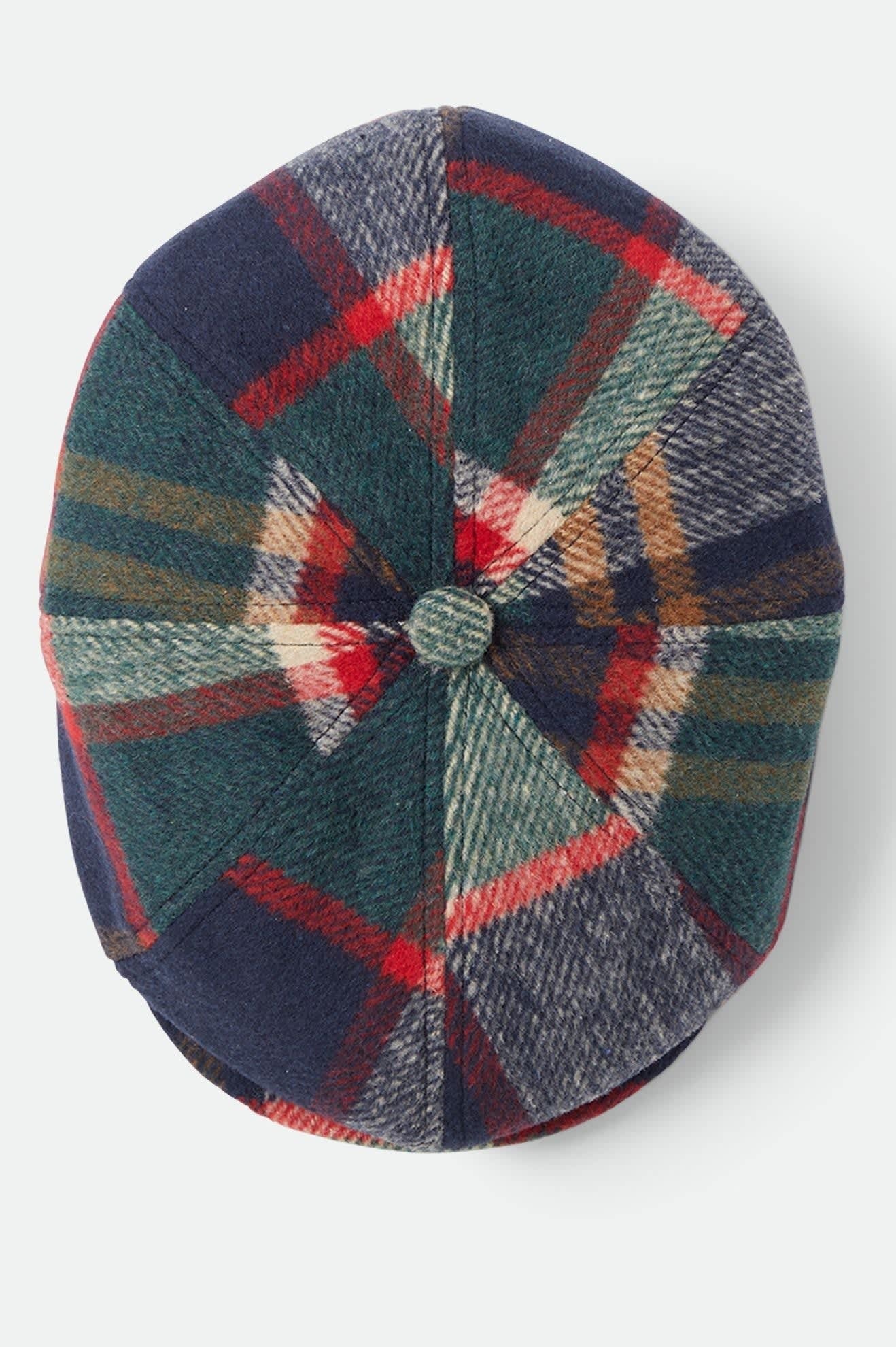 Brood Newsboy Cap - Navy/Green/Red/Cream