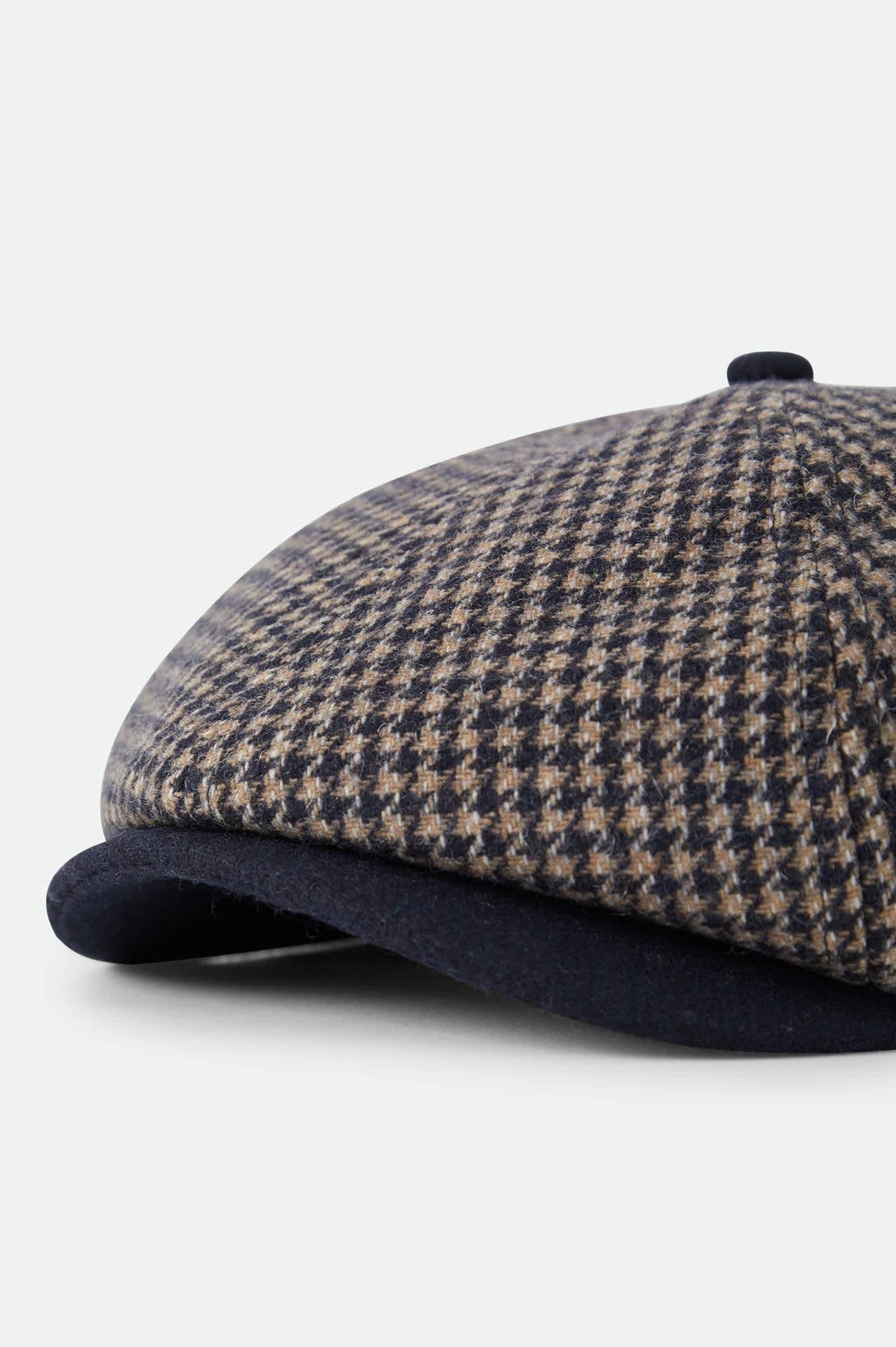 Brood Newsboy Cap - Navy/Sand Houndstooth
