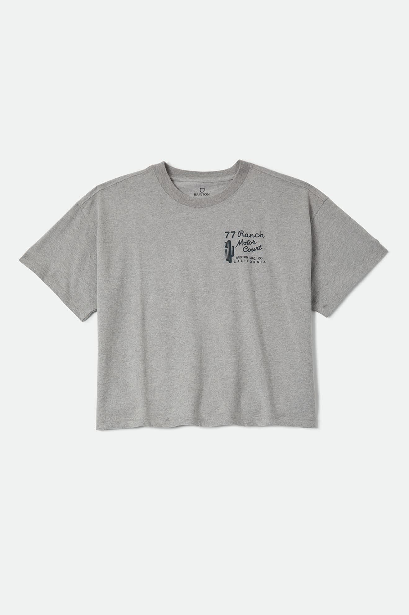 Ranch Motor Court Boxy Crop Top - Heather Grey