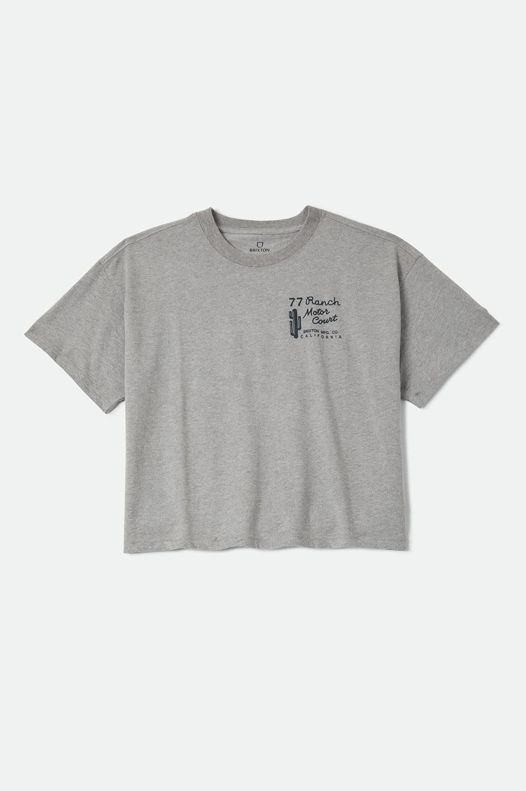 Ranch Motor Court Boxy Crop Top - Heather Grey