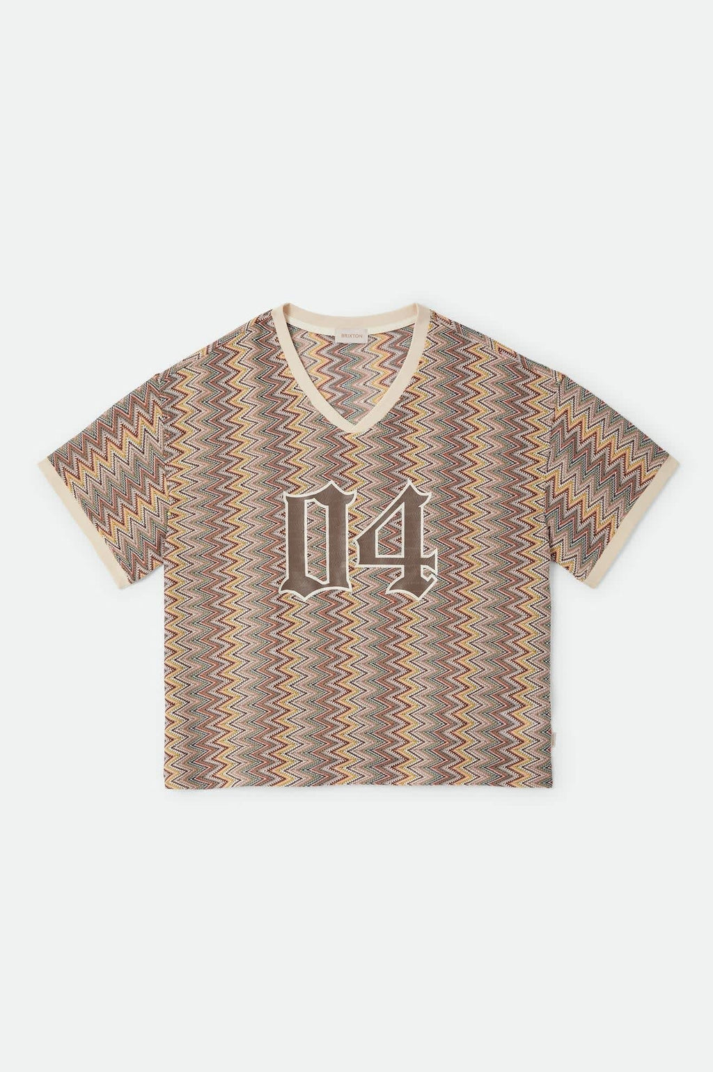 Football Oversized Mesh Jersey - Multi Color Zigzag