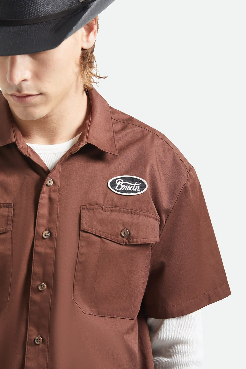 Builders Olson Short Sleeve Shirt - Chocolate