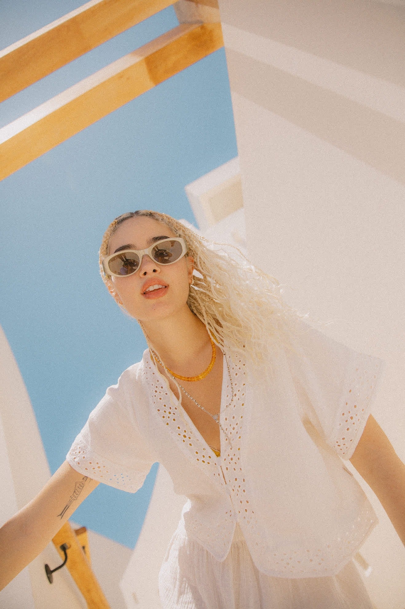 Seaside Eyelet Top - Off White Eyelet