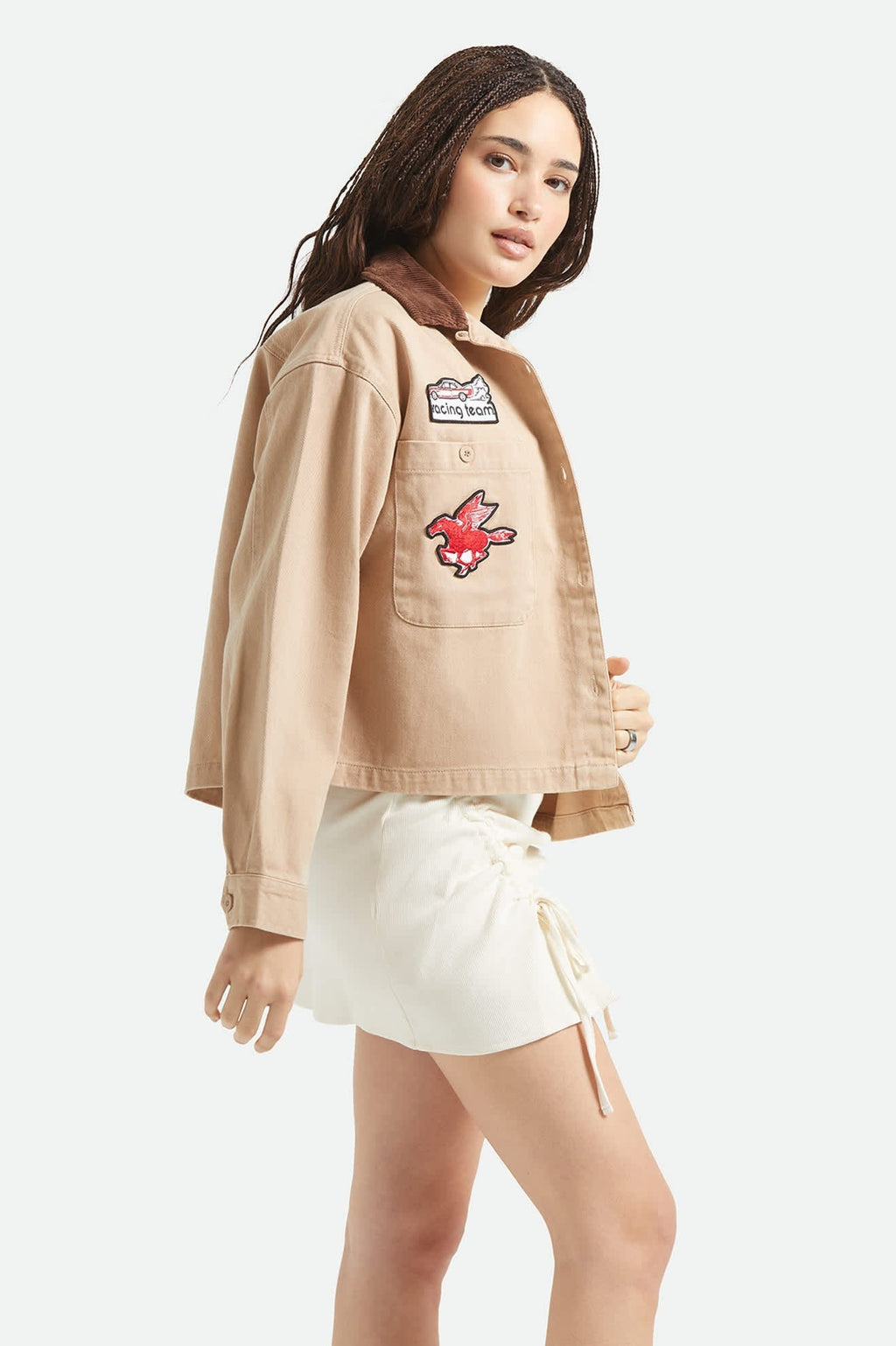 Utopia Patchwork Overshirt - Washed Timeless Taupe