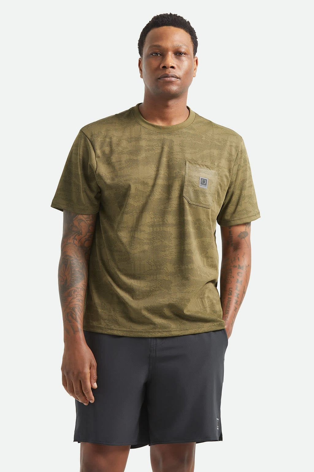 Journey Short Sleeve Pocket T-Shirt - Olive Tiger Camo