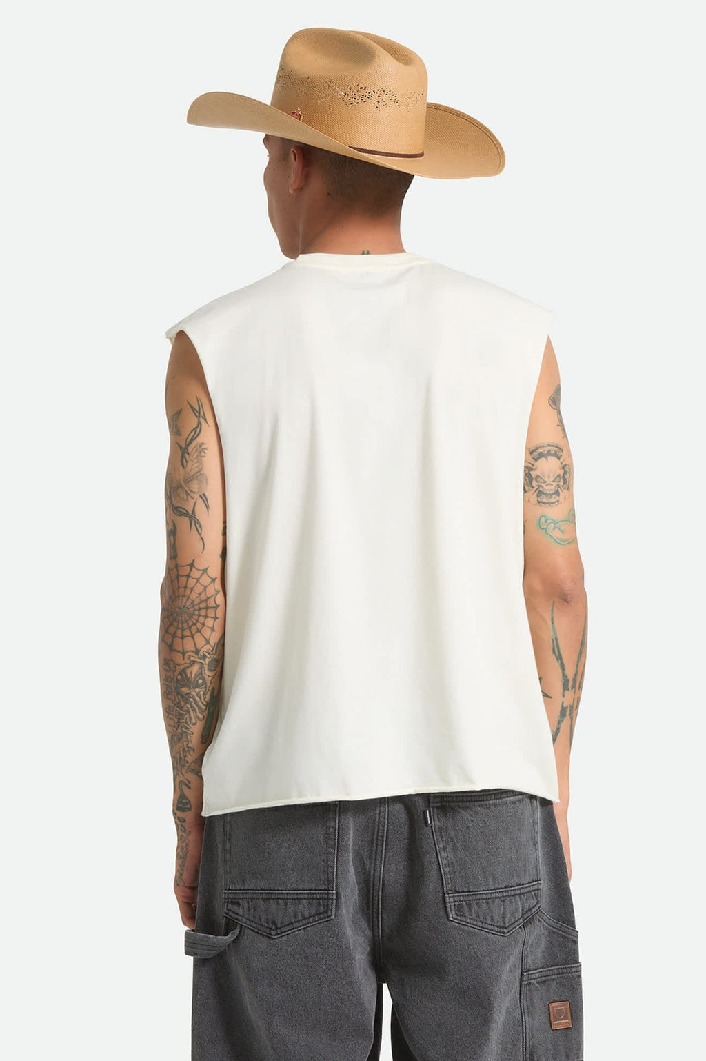 Wolcott Worn In Boxy Muscle Tank - Off White