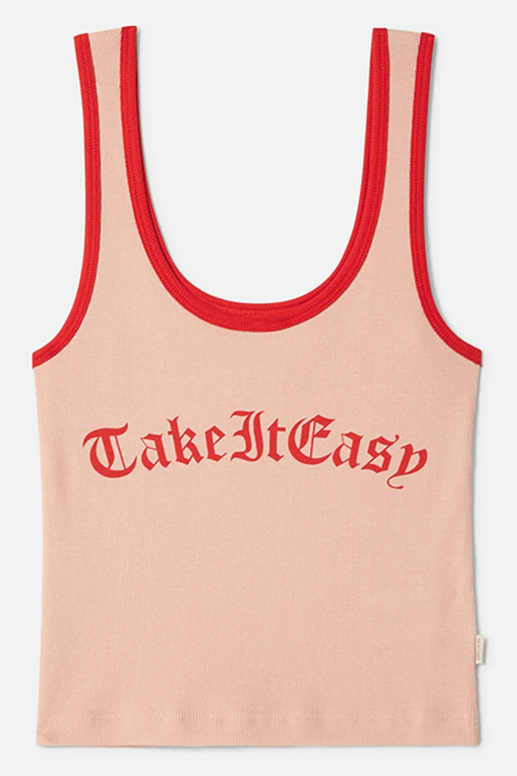 Take It Easy Ringer A-Tank - Silver Pink