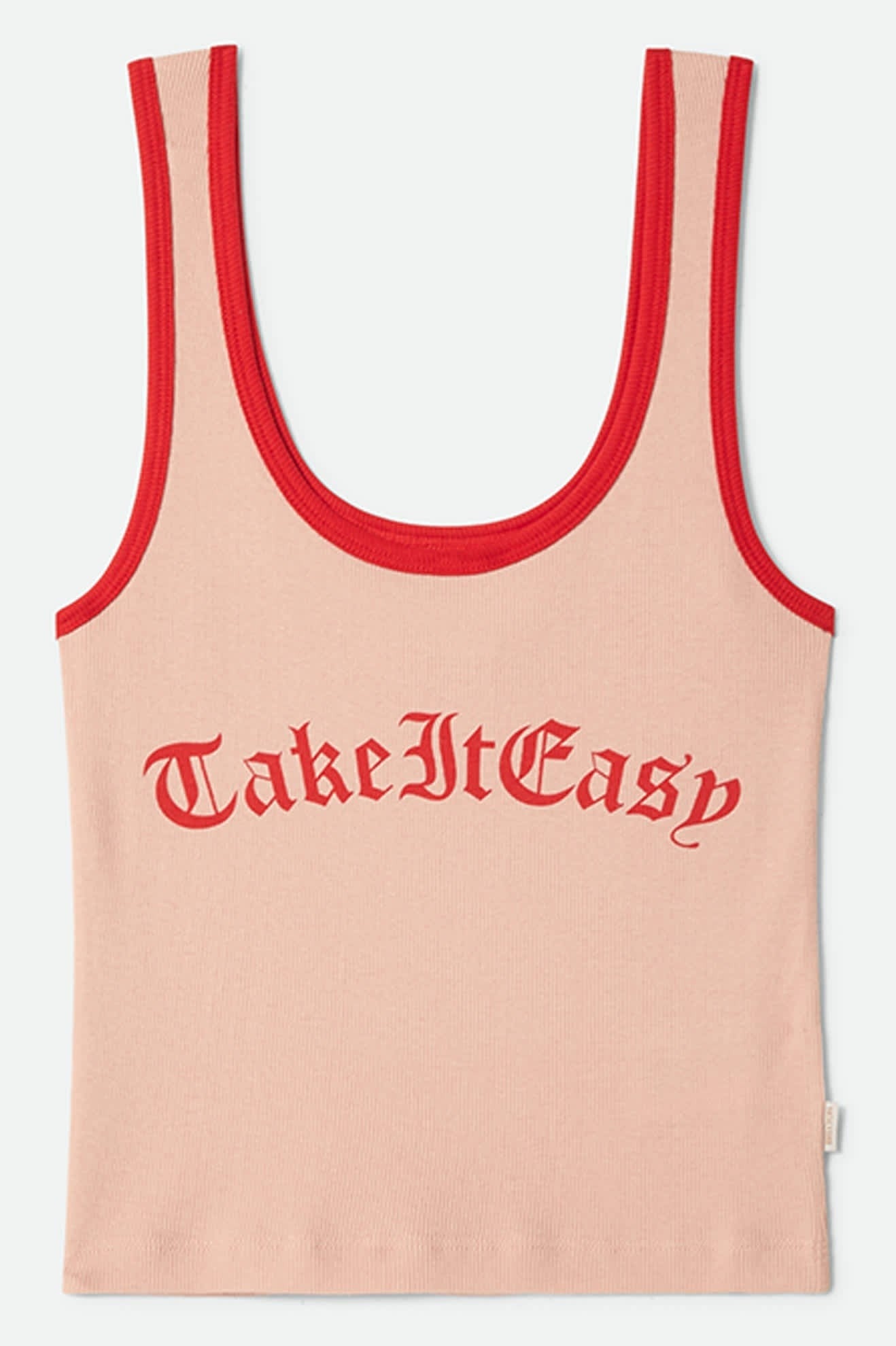 Take It Easy Ringer A-Tank - Silver Pink