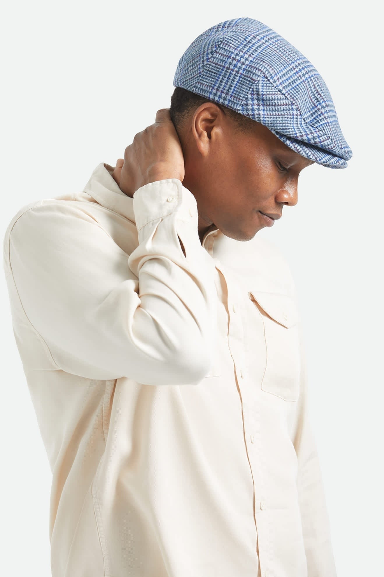 Hooligan Flat Cap - Celadon Green/Royal Plaid