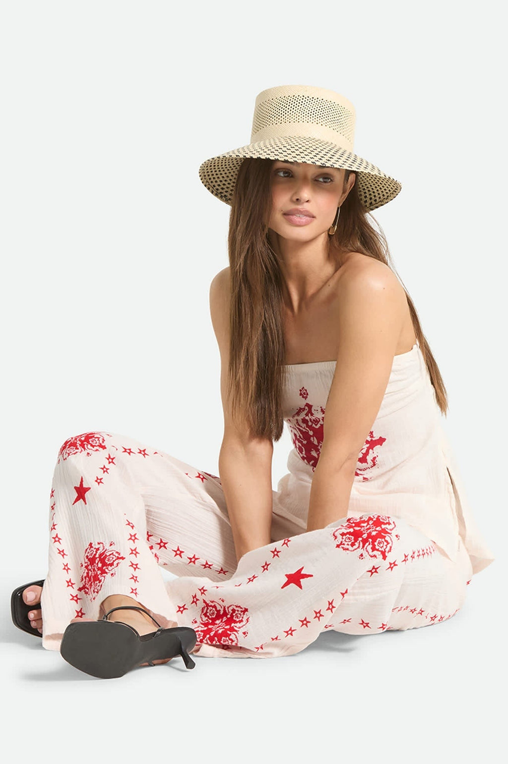Lilith Panama Bucket Hat - Natural/Black