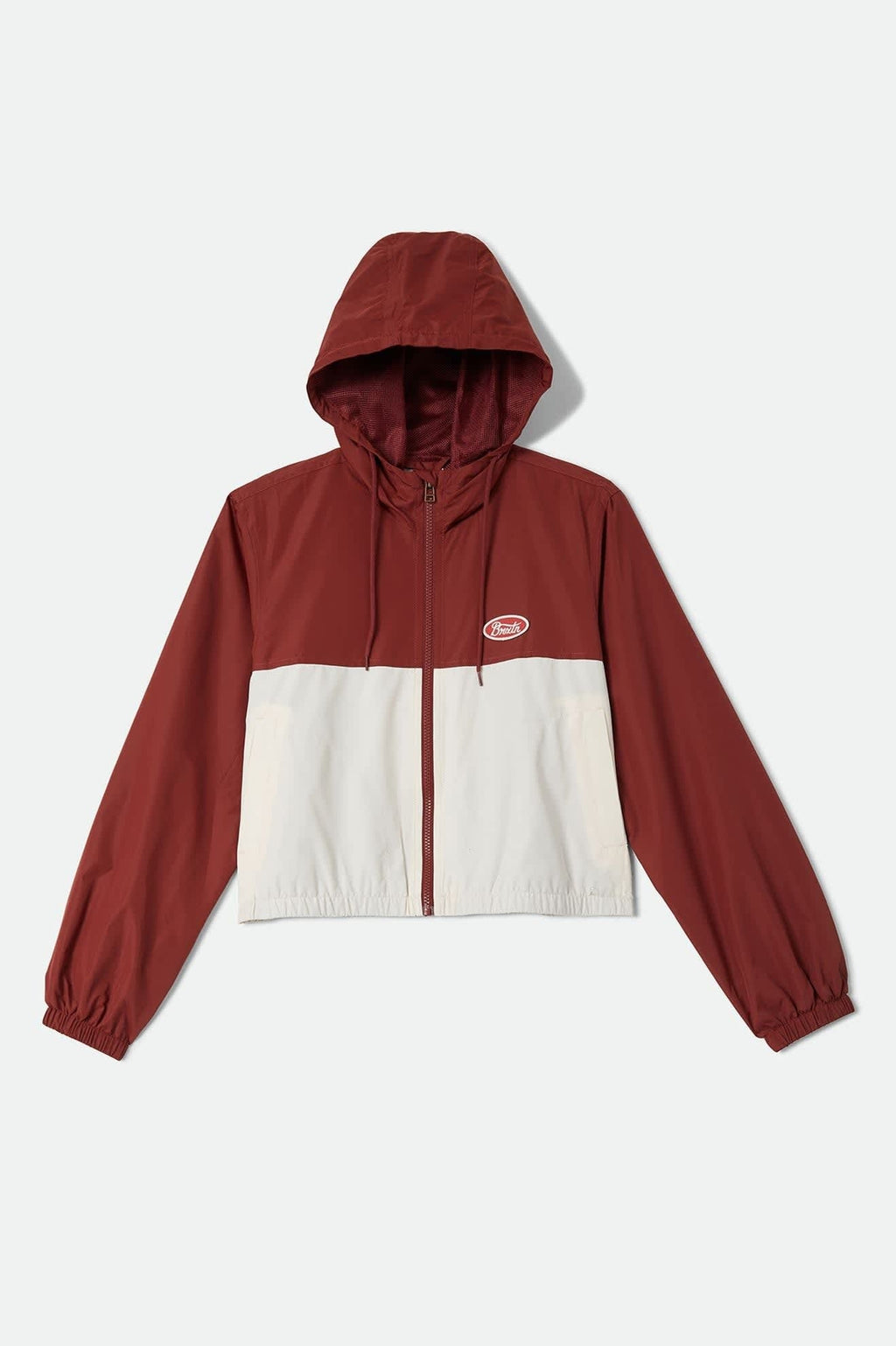 Parsons Lightweight Hooded Windbreaker - Dark Brick/Whitecap