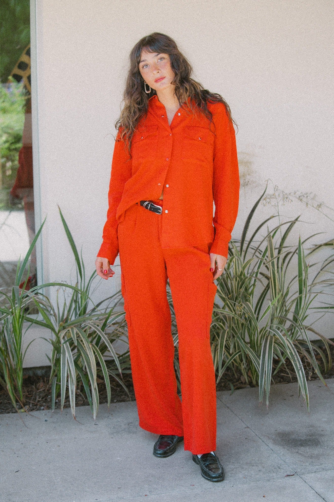 The Mercer Wide Leg Trouser Pant - Washed Adrenaline Rush