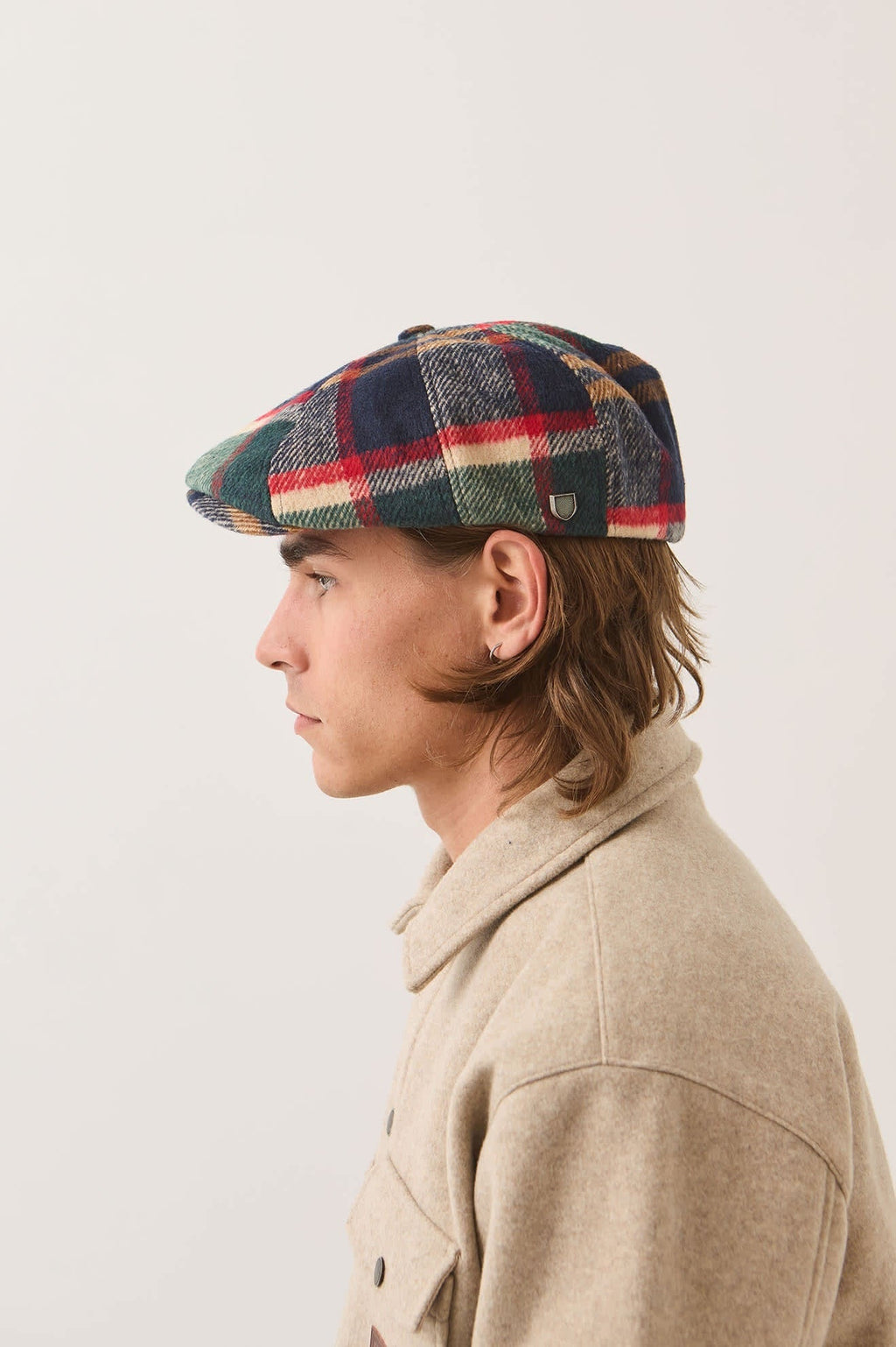Brood Newsboy Cap - Navy/Green/Red/Cream