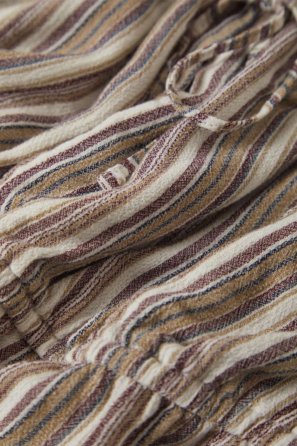 The Abigail Tie Top - Worn In Robust Red Stripe