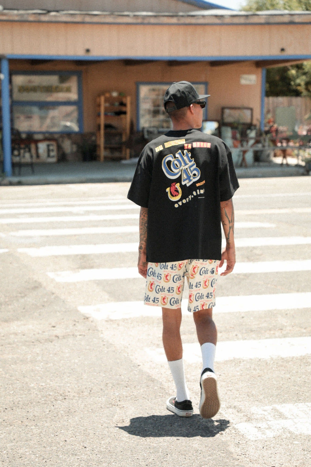 Colt 45 Everytime Short Sleeve Oversized T-Shirt - Black