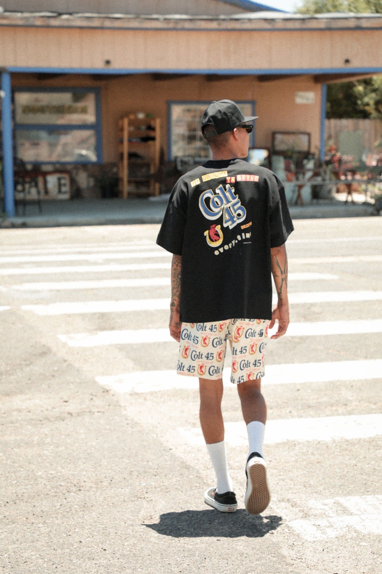 Colt 45 Everytime Short Sleeve Oversized T-Shirt - Black