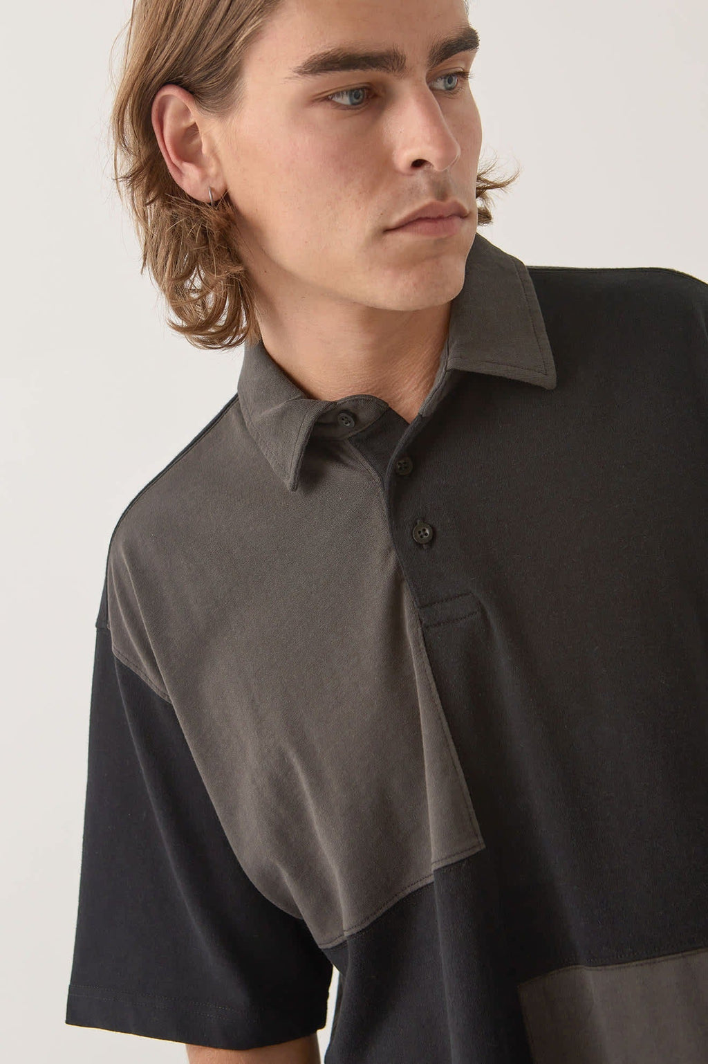 Deco Relaxed Polo T-Shirt - Washed Black