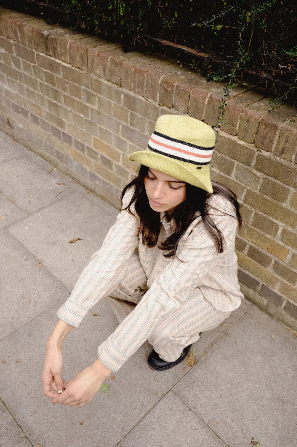 Redding Knit Packable Hat - Green Multi Stripe