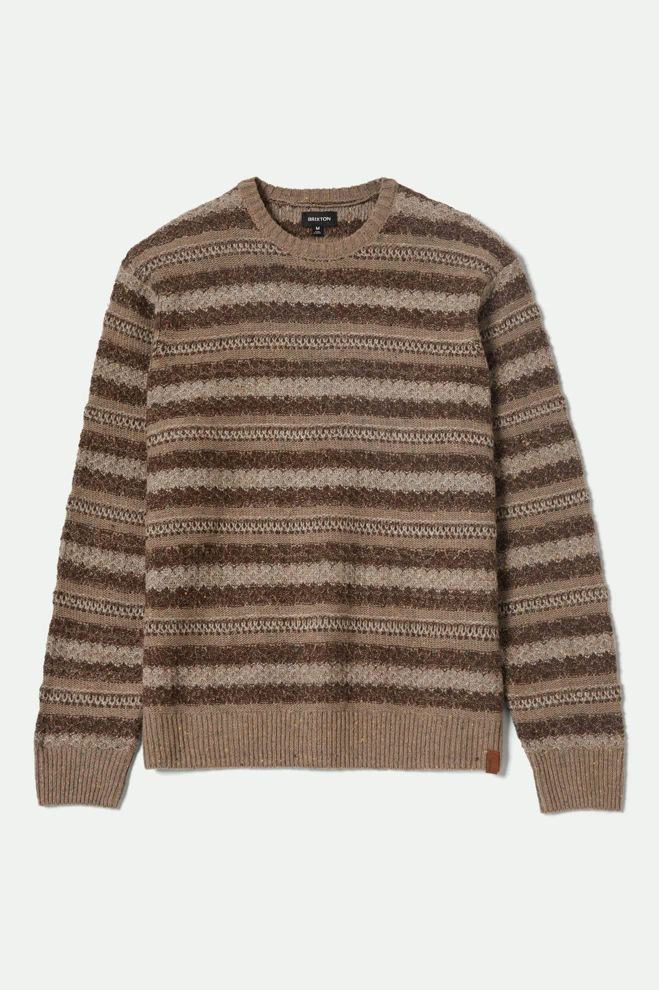 Midnight Crew Sweater - Multi Neutral Stripe