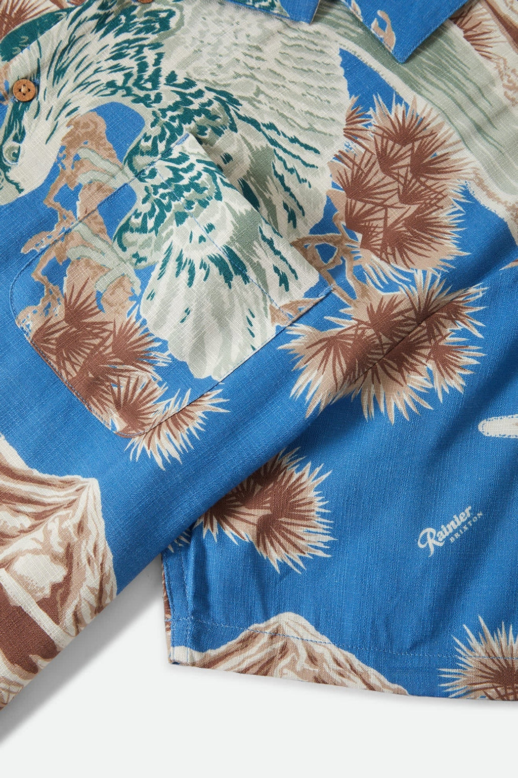 Rainier X Brixton Short Sleeve Shirt - Blue Sky