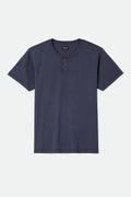 Brixton Baseline Henley T-Shirt - Washed Navy Vintage Wash