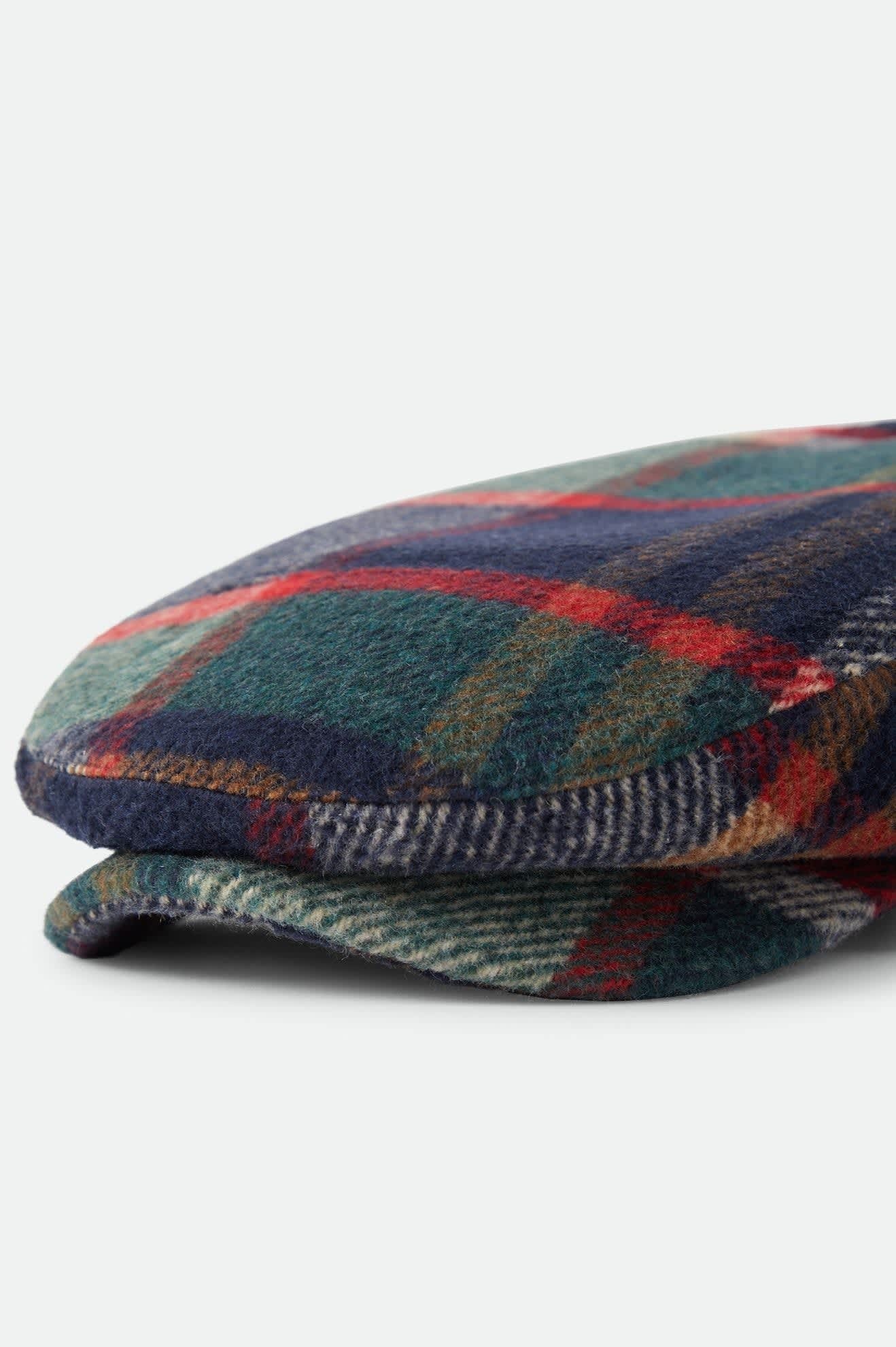 Hooligan Flat Cap - Navy/Green/Red/Cream