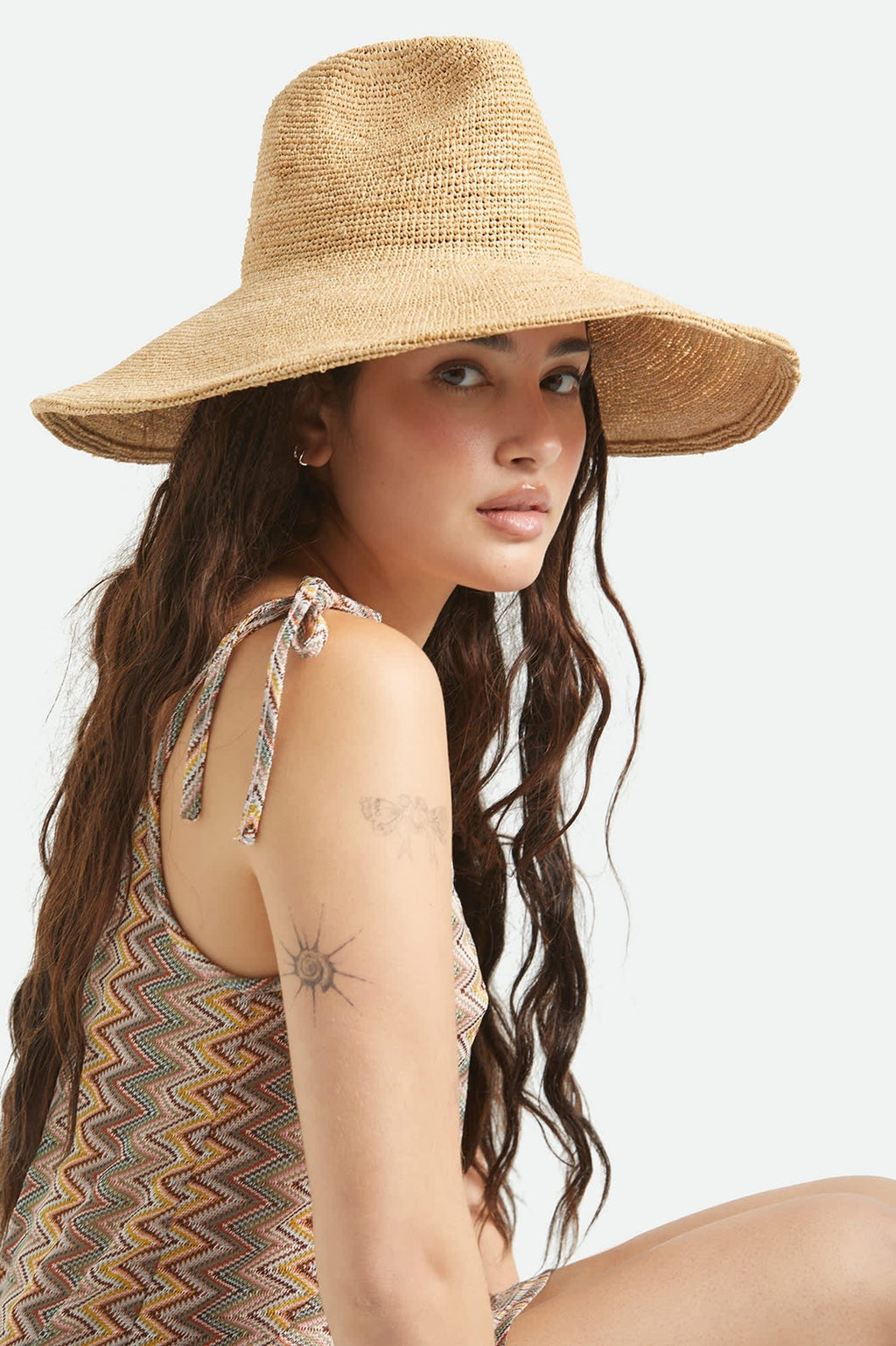 Helena Straw Sun Hat - Tan