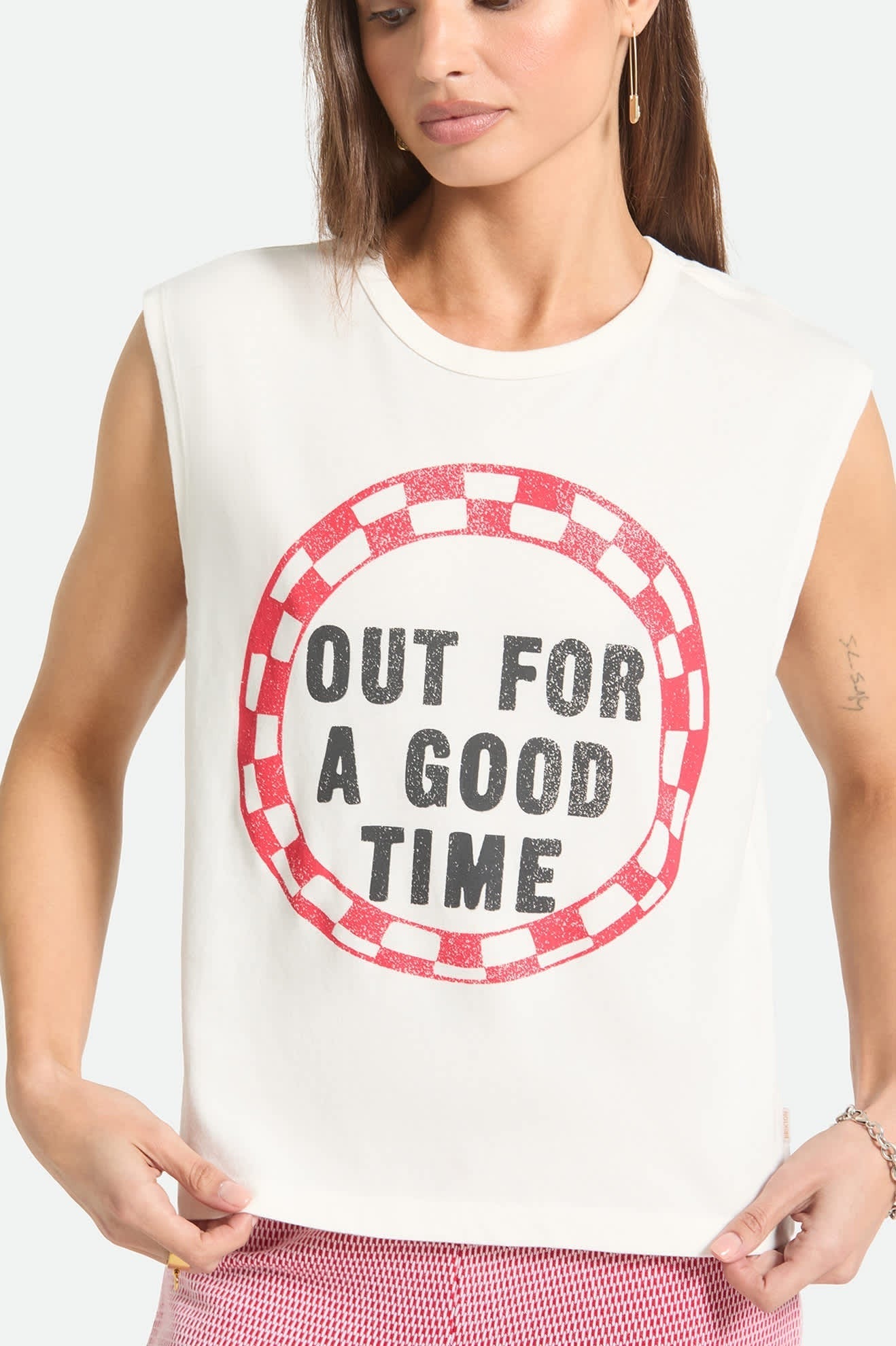 Out For A Good Time Muscle Tank - Off White