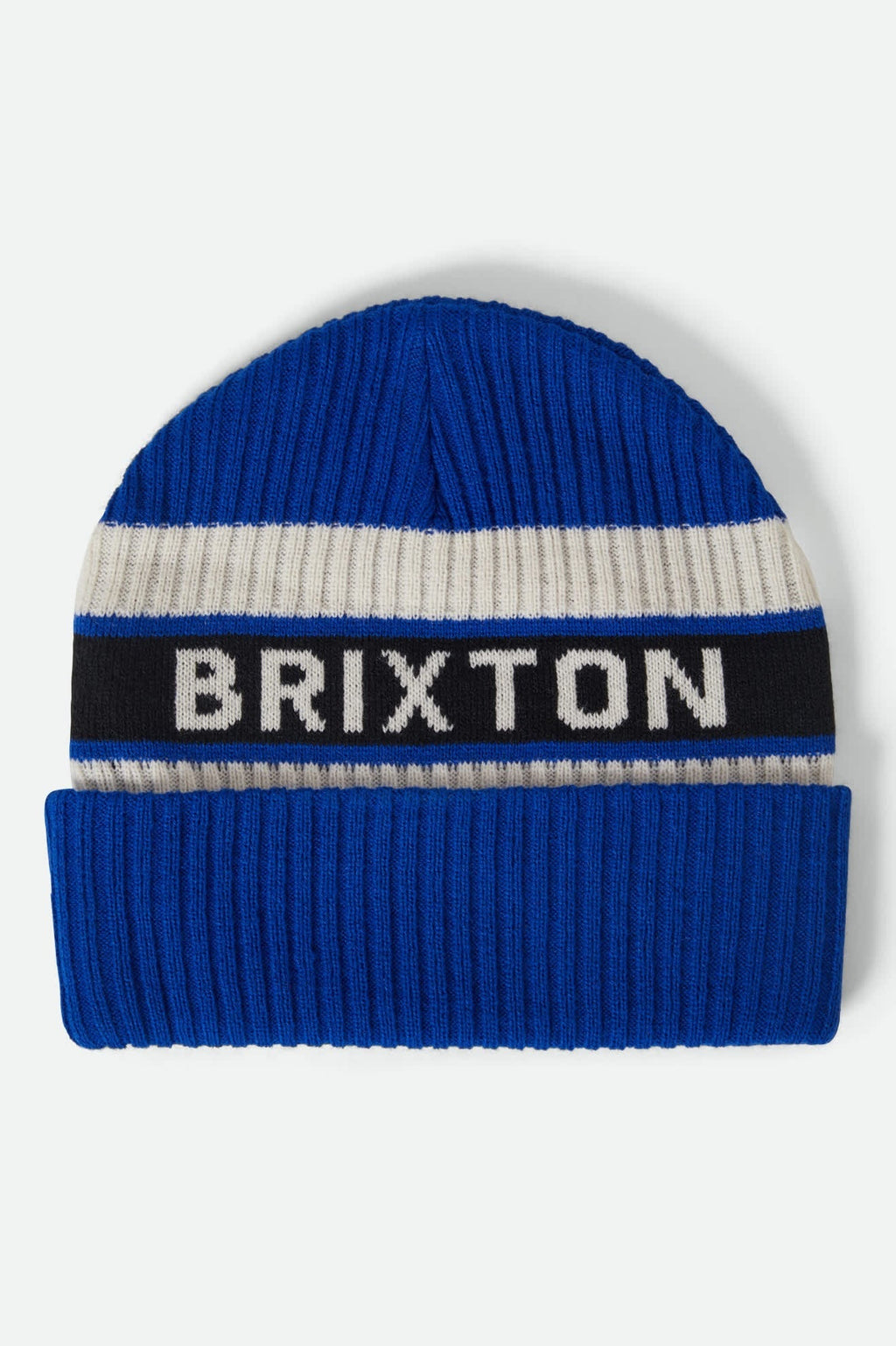 Rainier Striped Beanie - Royal/White/Black