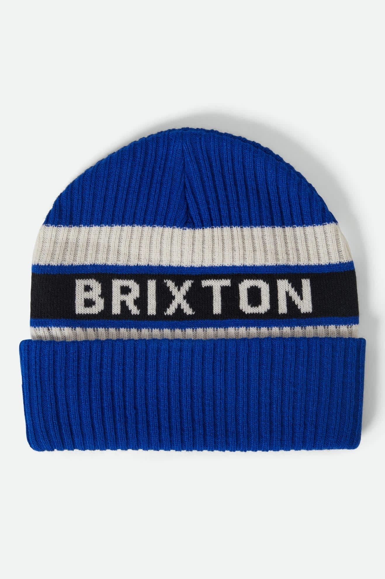 Rainier Striped Beanie - Royal/White/Black