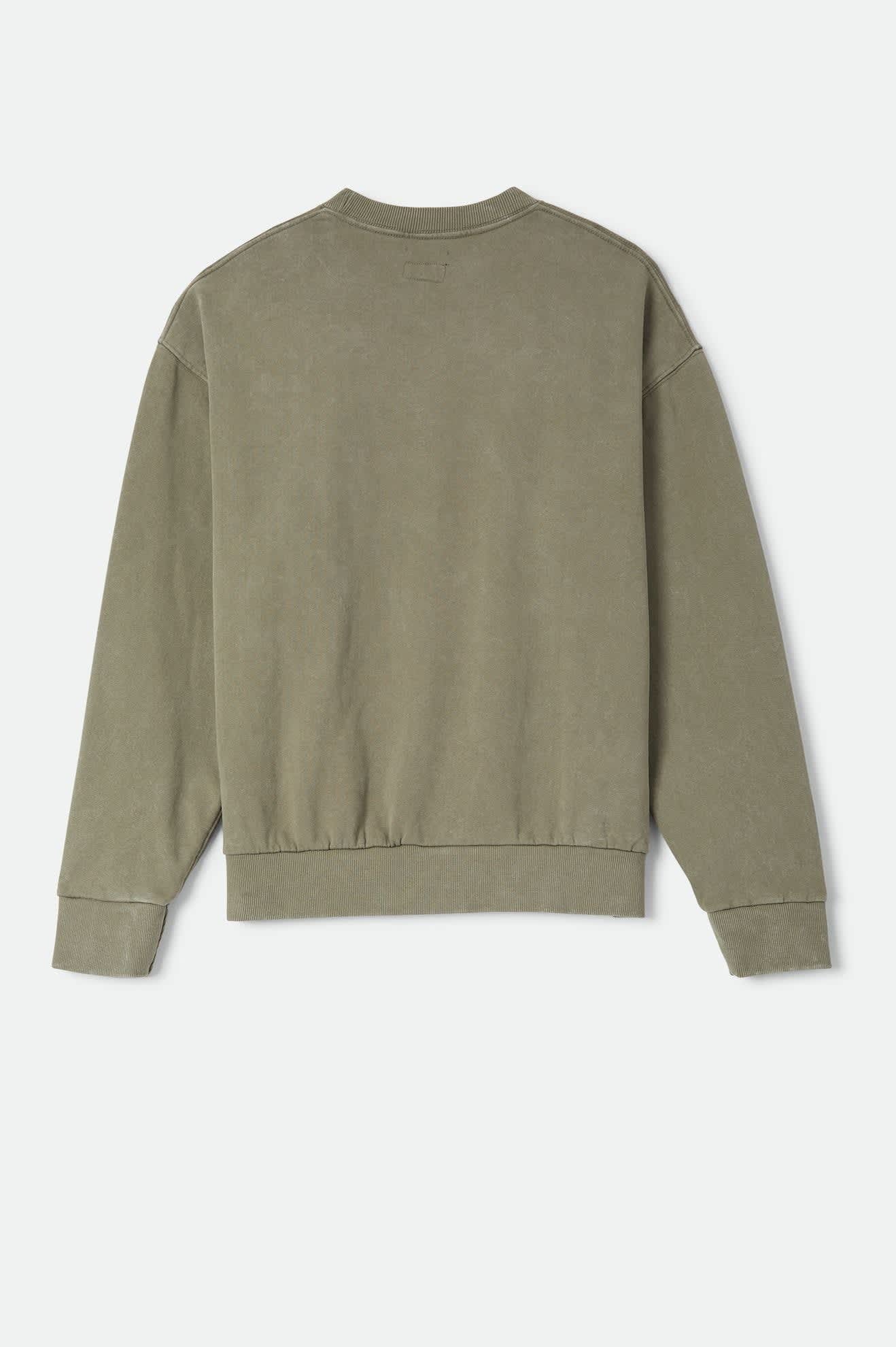 Brixton Baseline Crew Fleece - Olive Surplus Vintage Wash