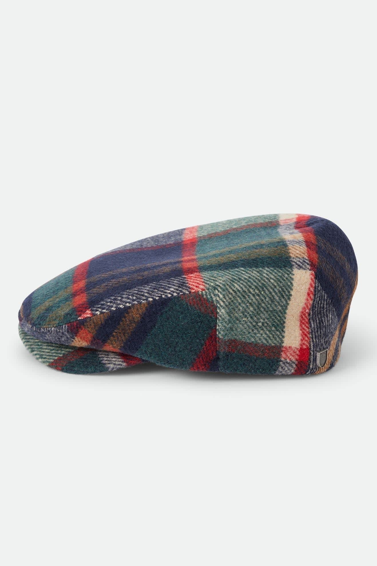 Hooligan Flat Cap - Navy/Green/Red/Cream