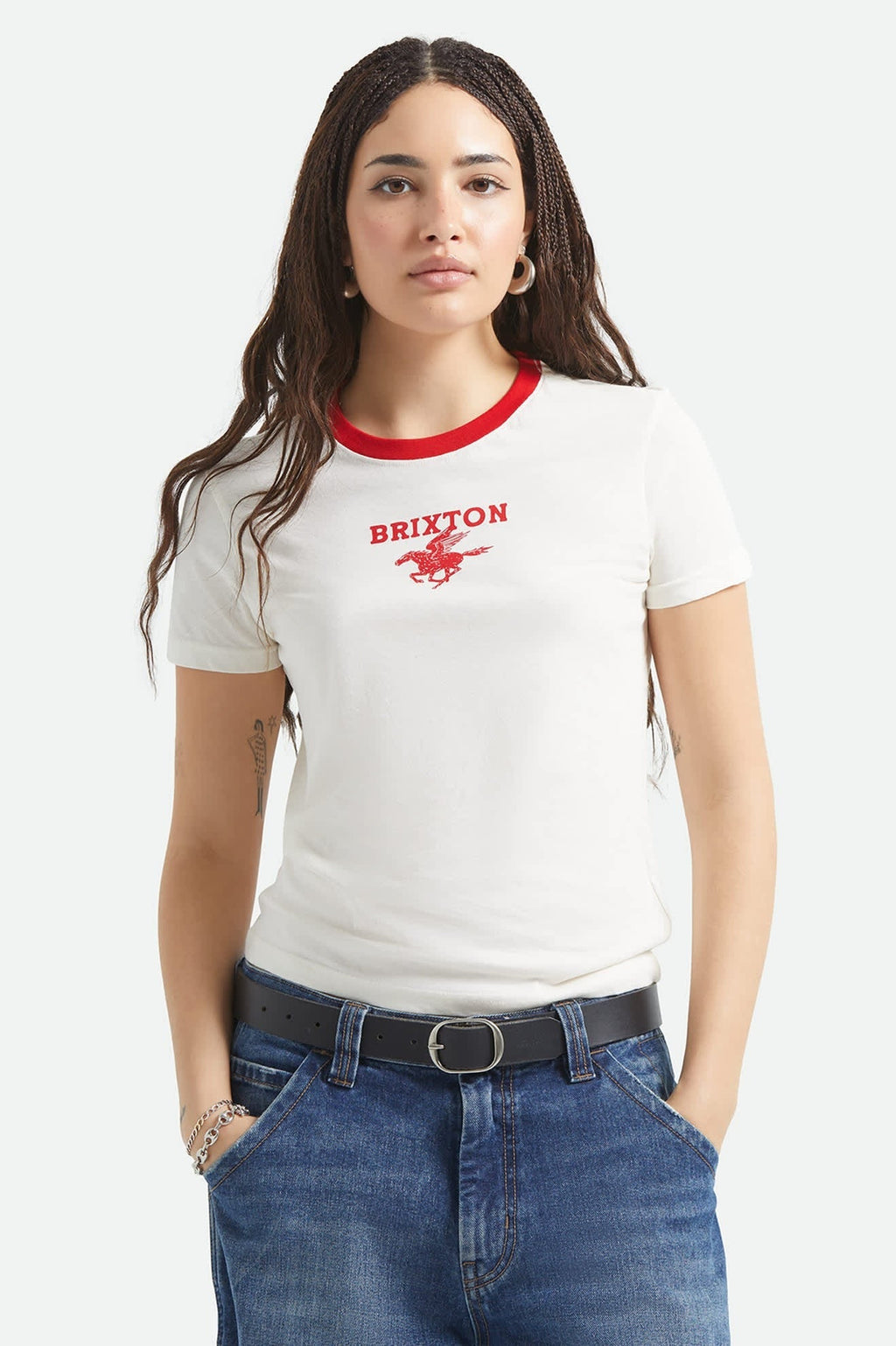 Pegasus Slim Crew T-Shirt - Vintage White