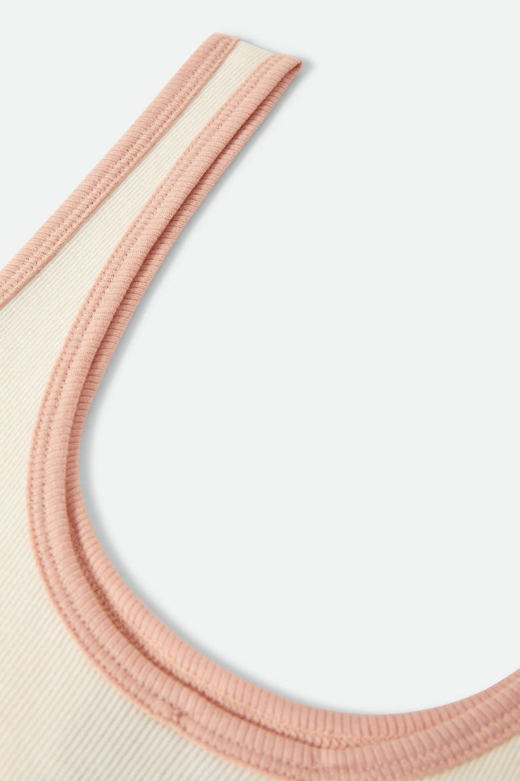 Ringer Organic A-Tank - Off White/Silver Pink