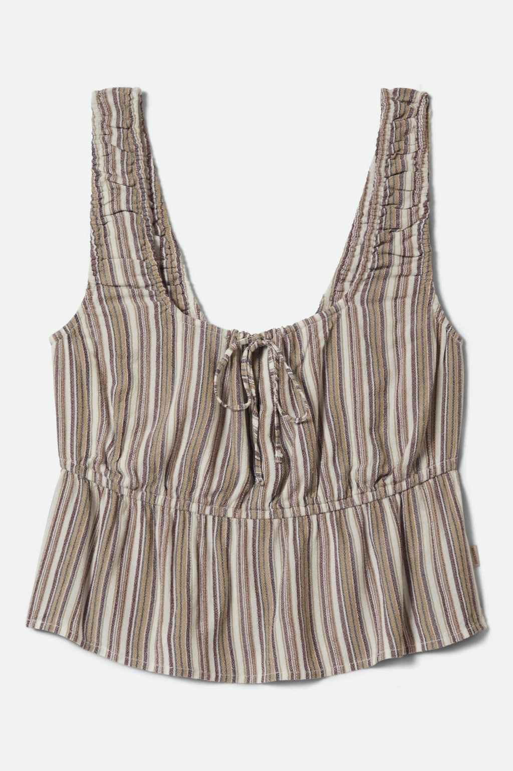 The Abigail Tie Top - Worn In Robust Red Stripe