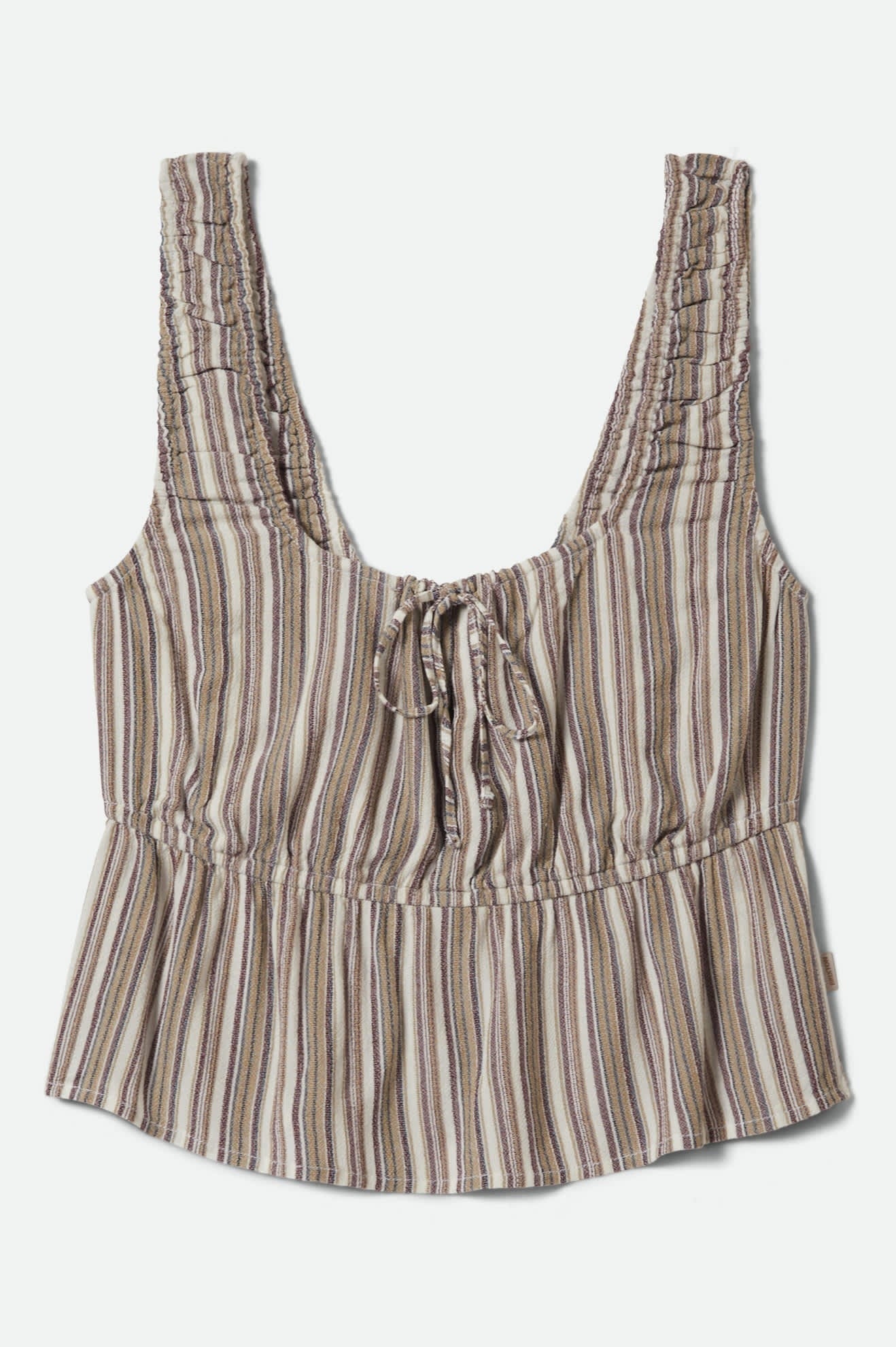 The Abigail Tie Top - Worn In Robust Red Stripe