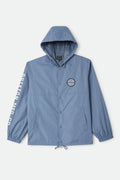 Hooded Claxton Lightweight Jacket - Slate Blue