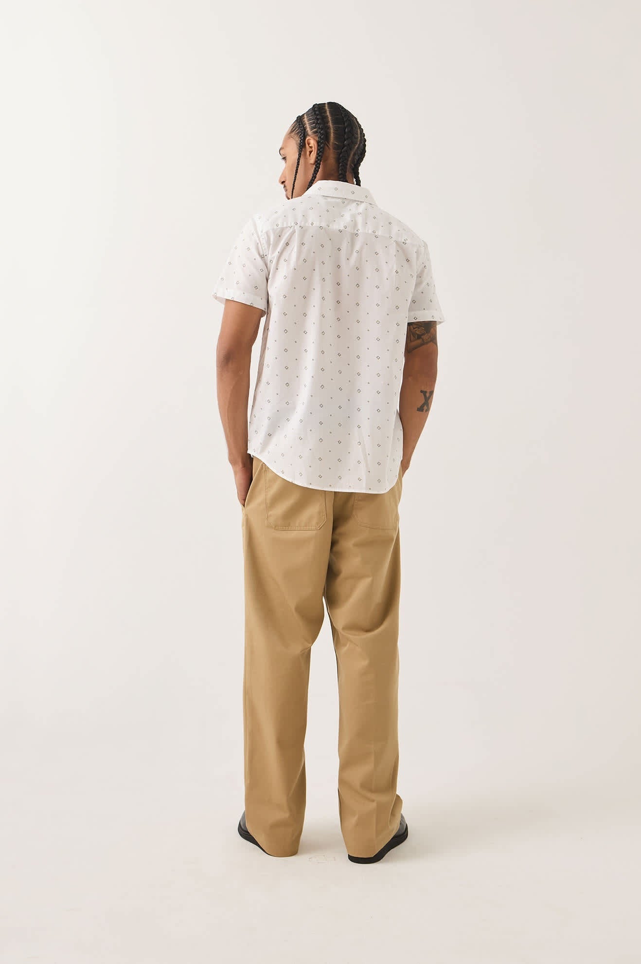 Charter Print Shirt - White/Geo