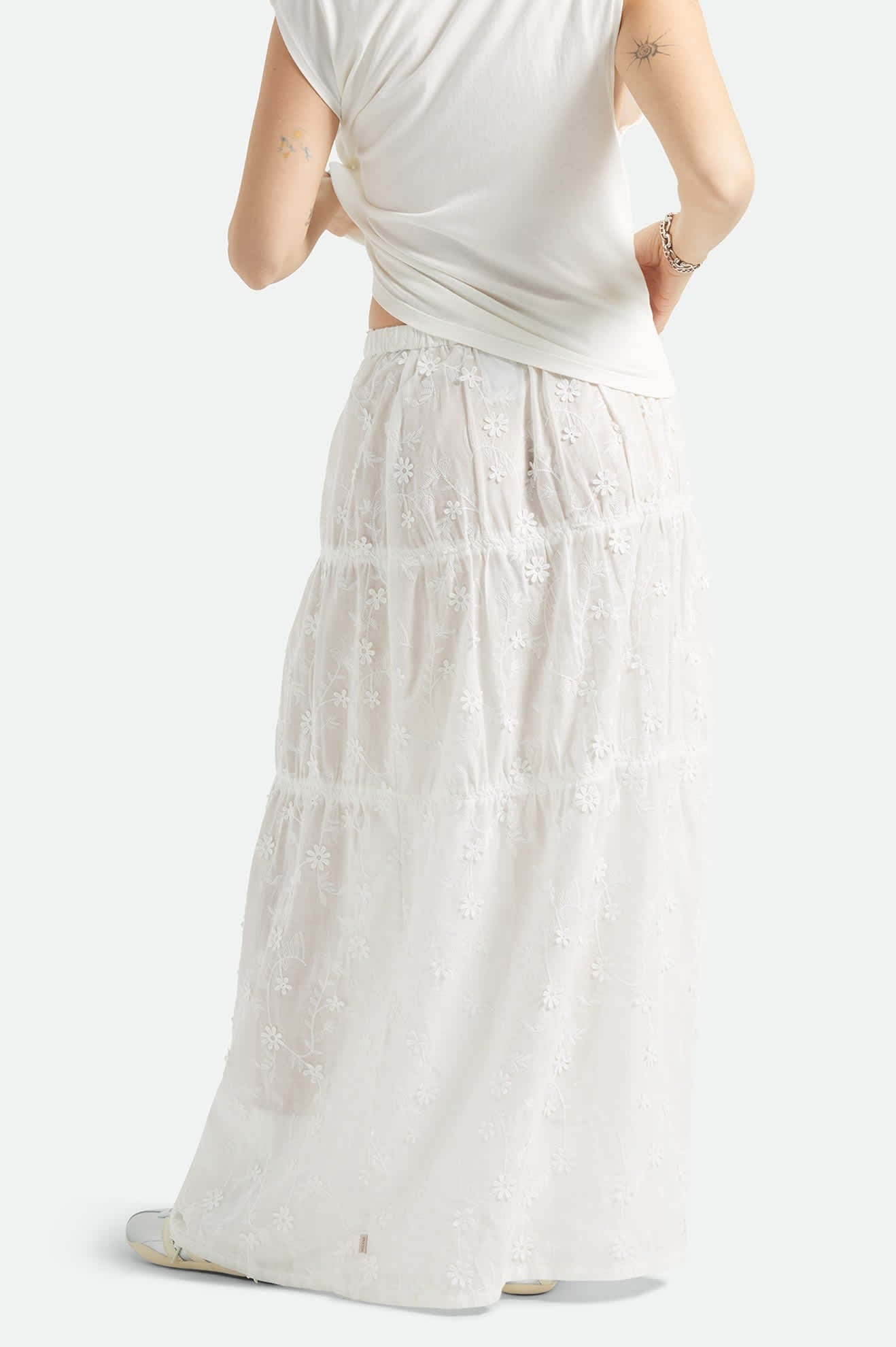 The Abigail Skirt - Off White Floral