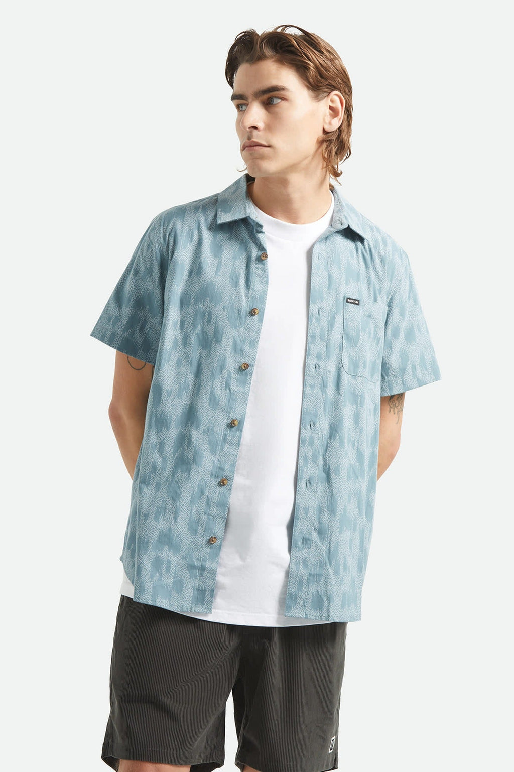 Charter Print Short Sleeve Shirt - Trooper Crackle Paint