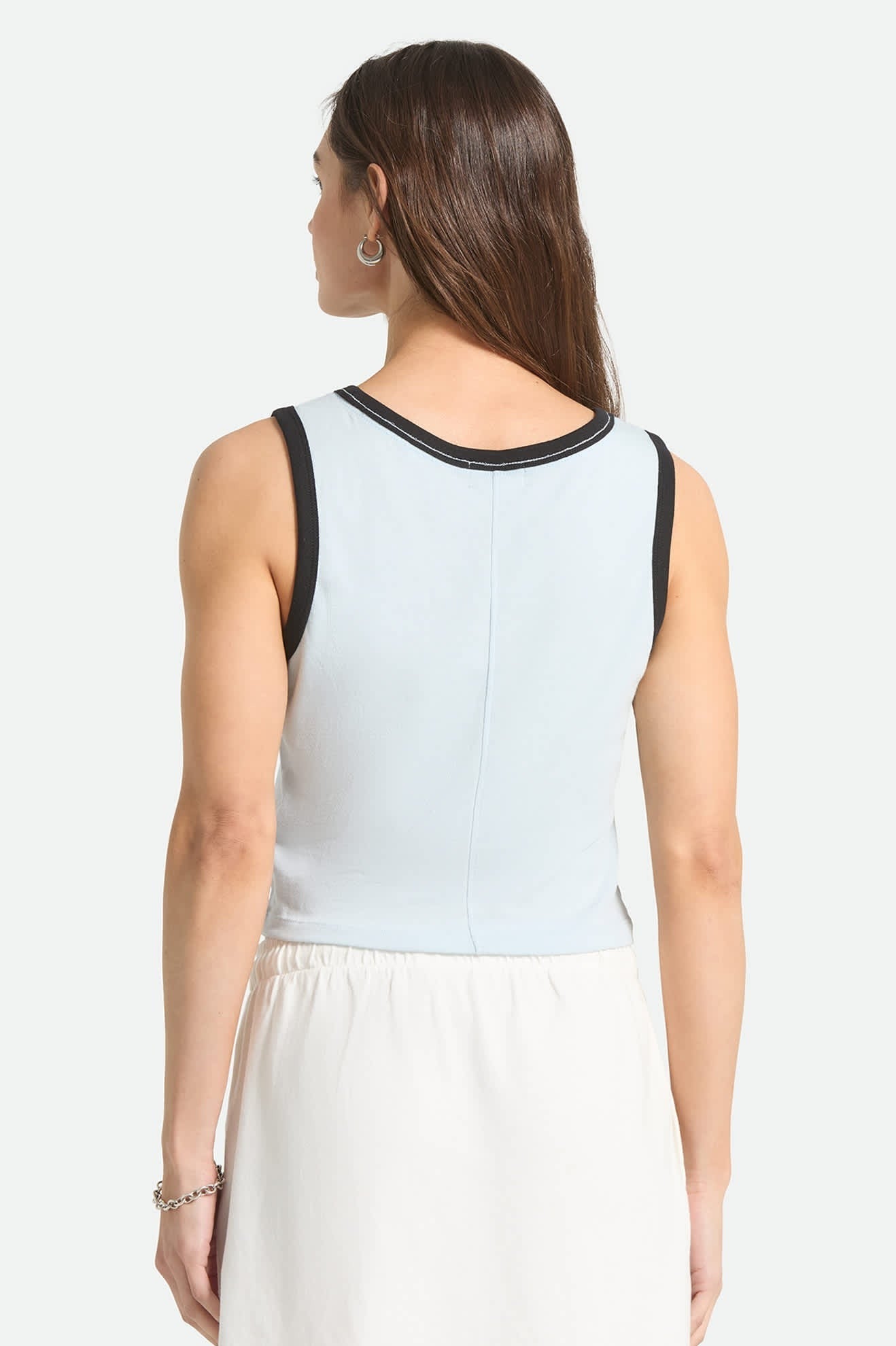 Carefree Organic Garment Dye Cropped Tank - Blue Aura
