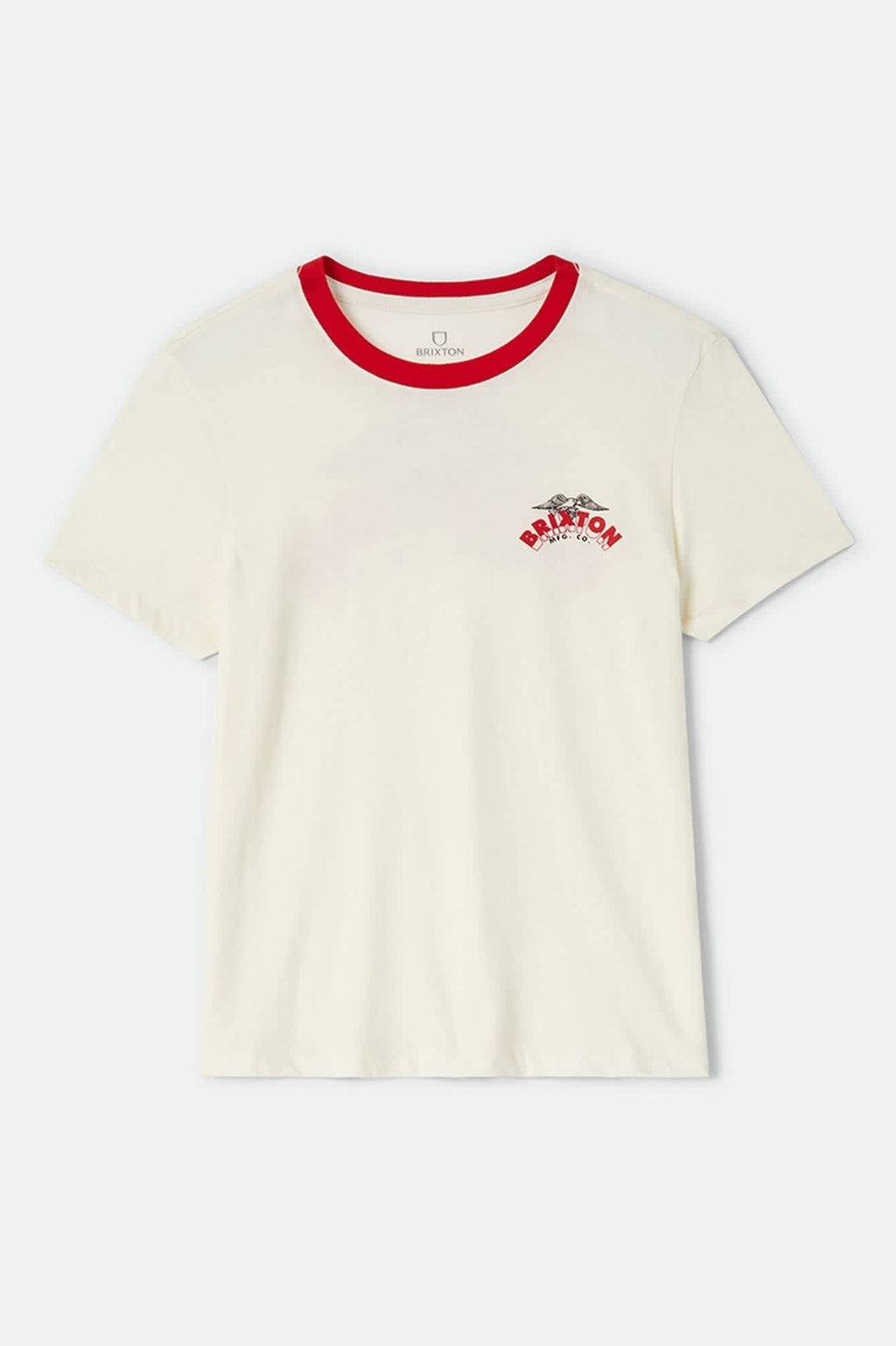 Brixton Banner Slim Crew T-Shirt - Off White