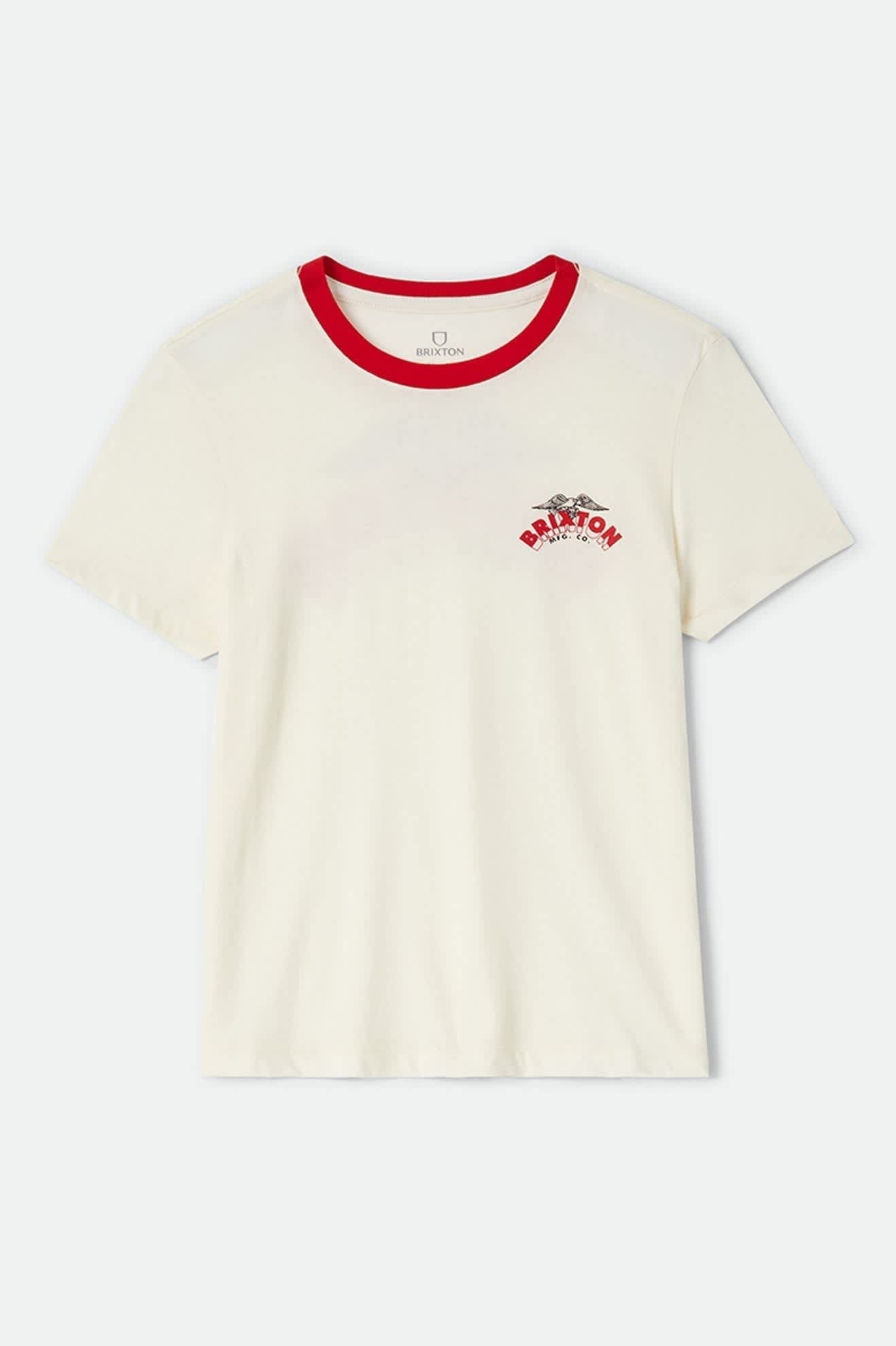 Brixton Banner Slim Crew T-Shirt - Off White