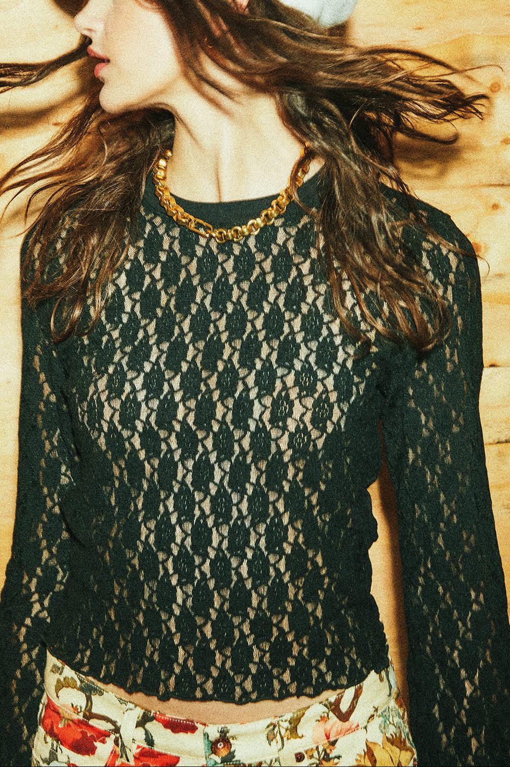 Dolly Slim L/S Knit T-Shirt - Black