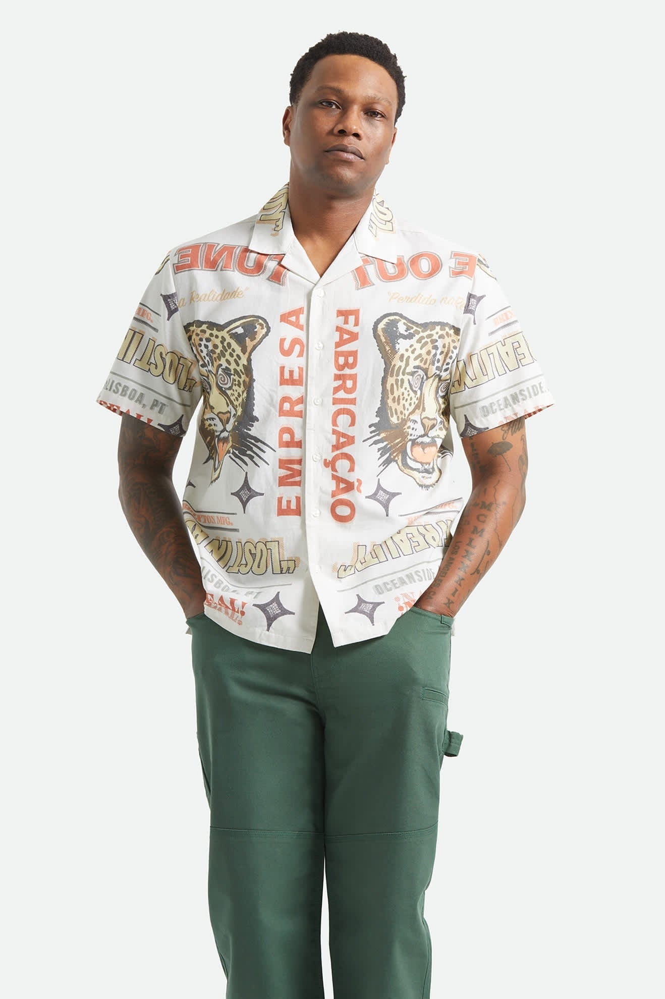 Getaway Short Sleeve Camp Collar Shirt - Lost In Reality Print