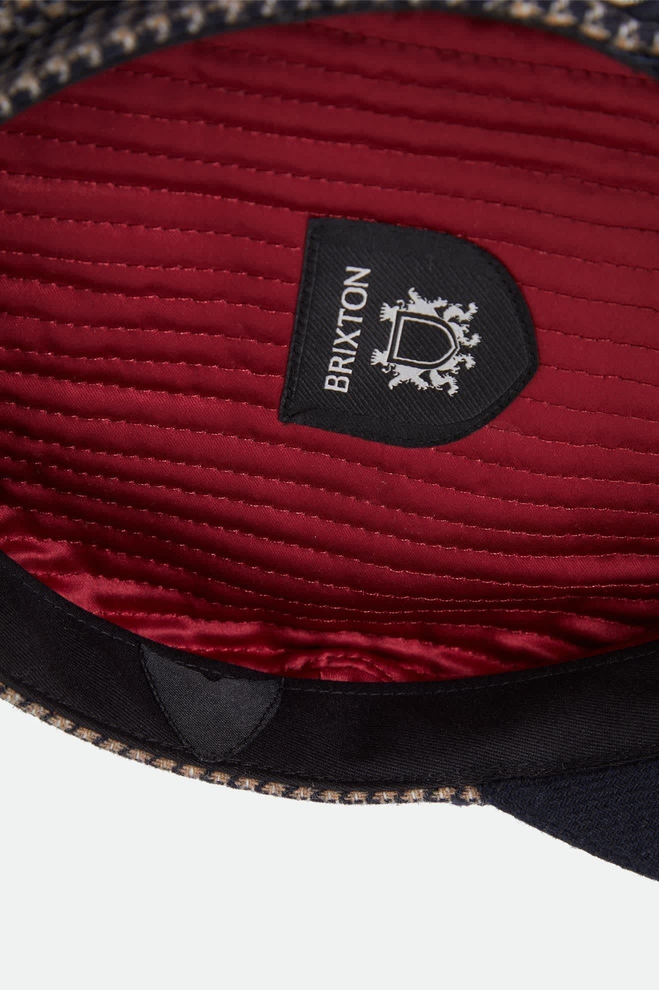 Fiddler Fisherman Cap - Navy/Sand Houndstooth